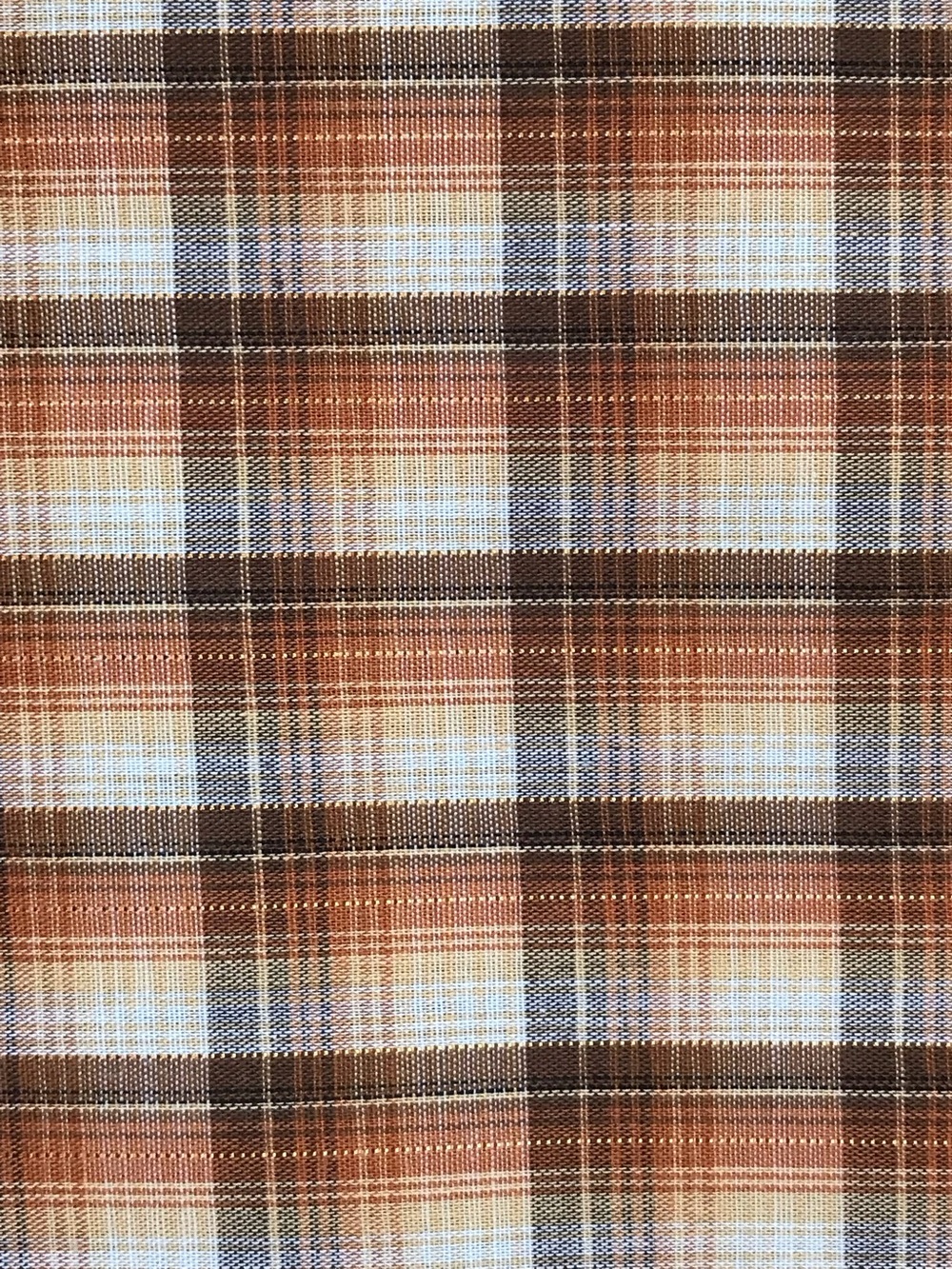 Brown Plaid Fabric